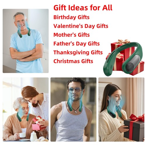 Portable Neck Fan,Personal Hands Free Bladeless Fan,360° Strong Cooling Fan,L... - 第 6/7 張圖片