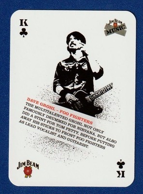 DAVE GROHL 2006 Jim Beam Music Playing Card King Clubs Foo Fighters NIRVANA*