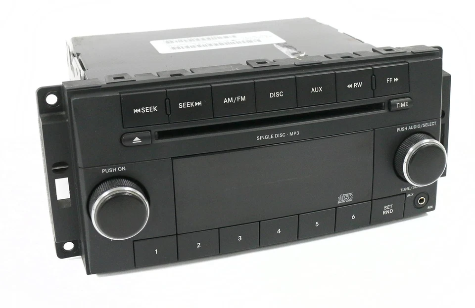 Jeep Commander Dodge AM FM 2008-2009 radio reproductor de CD con Aux P68021159AC RES Foto 4 de 4