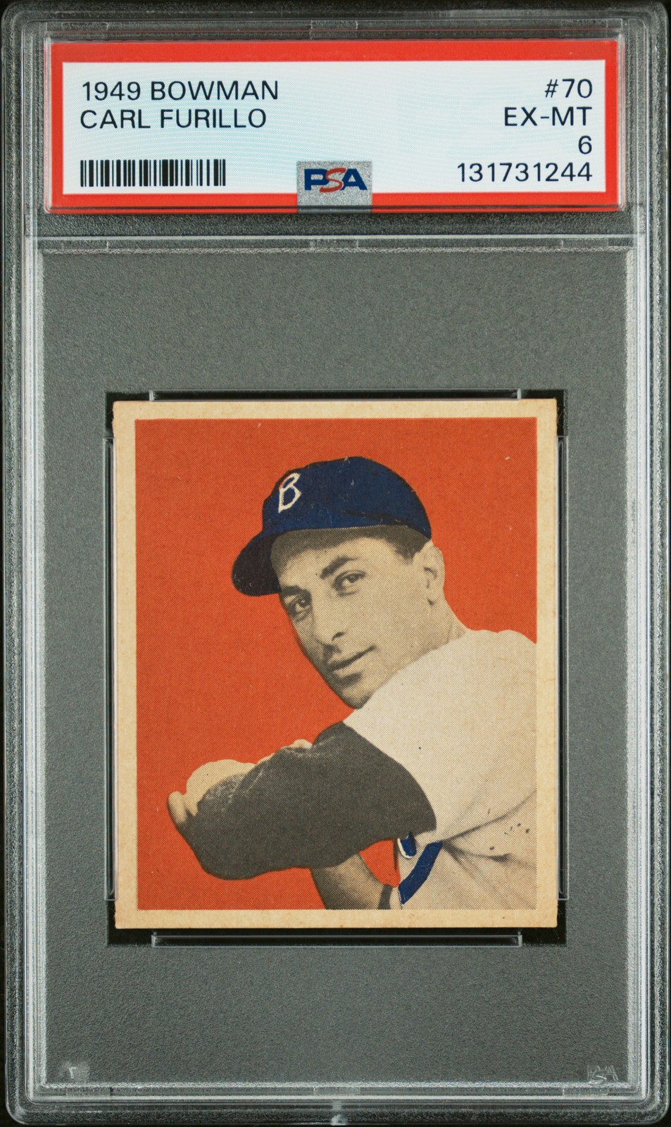 1949 BOWMAN #70 CARL FURILLO PSA 6