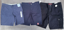 LOT OF 3 ARIZONA,CAT JACK Boys 100 cotton shorts NAVY BLUE,BLACK sz 12 HUSKY