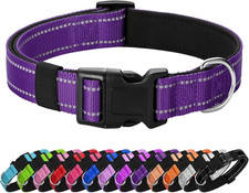 Reflective Dog Collar Padded with Soft Neoprene Breathable Quick Release Basic D