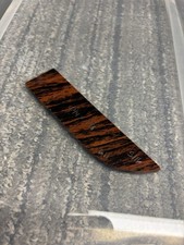 Small Obsidian Flint Knapping Preform Blank With Heavy Black Banding 4 3/4 Long