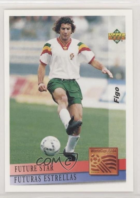 1993 Upper Deck World Cup 94 Preview Spanish/Italian Future Star Luis Figo 0e4q