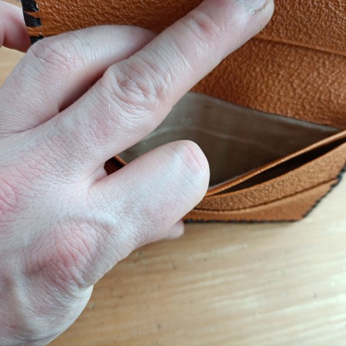 Vintage Soviet USSR leather beautifly patterned stylish WALLET. Great condition - Picture 16 of 23