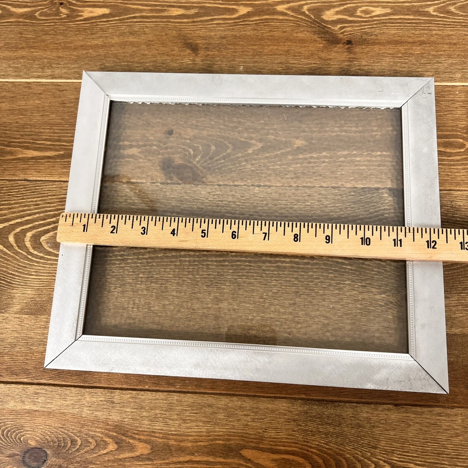 "Juego de 2 marcos de fotos de metal Nielsen plateados de 10"" x 12"" vintage hechos en EE. UU." Foto 3 de 4