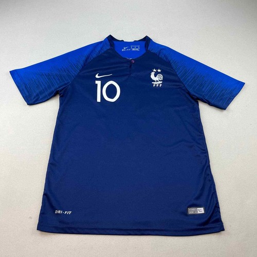 Nike France World Cup Mbappe Soccer Fff Jersey Size Small Dri Fit Blue Home 18 Ebay
