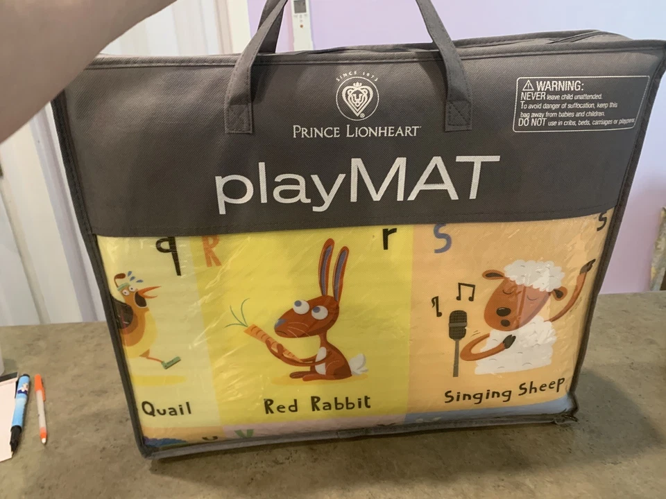 Alfombra de Juego Prince Lionheart - Diseño Ciudad/ABC Doble Cara Impermeable Limpieza Duradera Foto 3 de 3