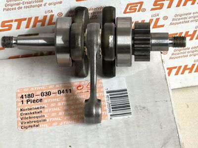STIHL OEM CRANKSHAFT 4180 030 0411 FS130 R FS310 FS131 R KM130R FB131 HT131 MORE