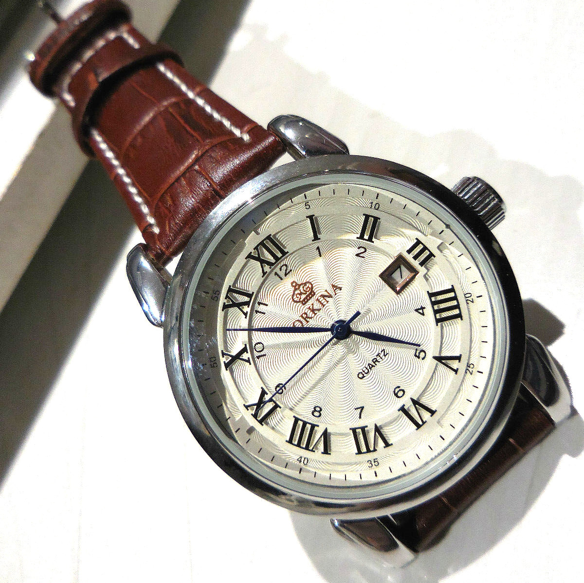 Montre masculine Orkina date gros chiffres en très bon état général