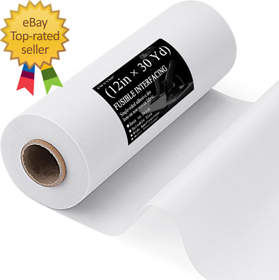 #ad #ad Light Weight 12quot;X 30 Yards Fusible Interfacing for SewingIron On Non Woven $15.99