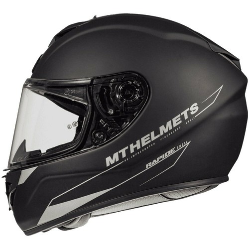 CASCO INTEGRALE IN FIBRA MT HELMETS RAPIDE NERO LUCIDO GLOSS BLACK BMW  HONDA KTM | eBay