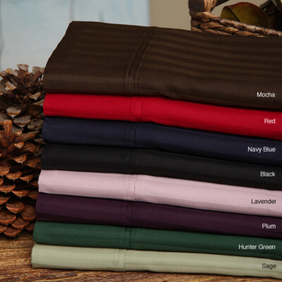 1200 THREAD COUNT EGYPTIAN COTTON 5 PCs DUVET SET STRIPE COLORS US SIZES