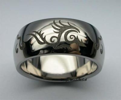 Legend Phoenix Comfort Fit Wedding Band Engagement Titanium Ring Jewelry Sz8