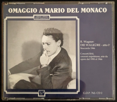 Omaggio a Mario DEL MONACO Walküre Act 1 Arie Canzoni  1950-1966 2CD GOP RARE A+