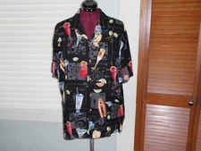 VINTAGE Paradise Found Shirt Mens Olives Martinis Party Cocktail Button Sz XL