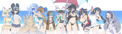 Anime girls digital art artwork 2d portrait swimwear Playmat Game Mat Desk