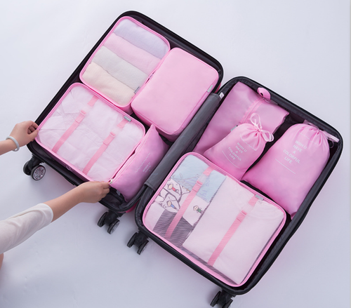 Juego organizador de 8 piezas maletas de almacenamiento de equipaje bolsas embalaje cubos de viaje Reino Unido - Imagen 10 de 14