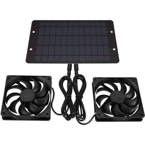 12V Solar Abführung Ventilator Belüftung Lüfter for Geflügel Haus / Gewächshaus - Bild 11 von 12