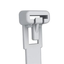 Techly Fascette Fermacavi con Linguetta 200x7,6mm in Nylon 100pz Bianco
