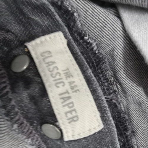 Abercrombie & Fitch Jeans Mens 36x32 Gray Button Fly Classic Taper Cotton Preppy - Picture 8 of 10