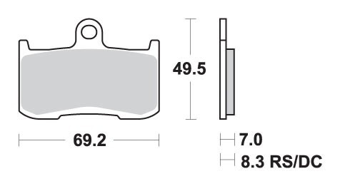 Plaquettes de frein KH347 Racing carbone noir contre le fading sur Kawasaki