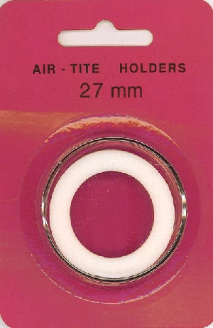 Air Tite 27mm White Ring (1/2 Gold Eagle/1/2 oz Gold Sovereign) Coin Capsule (1)