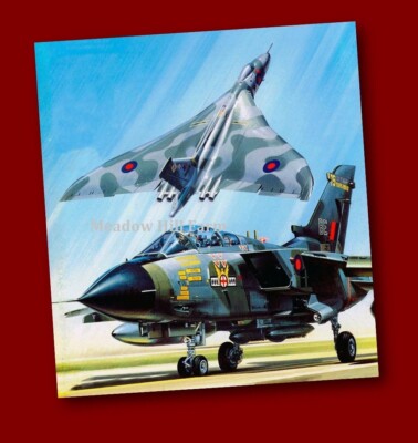 Kühlschrankmagnet RAF Avro Vulcan Bomber Flugzeug + Tornado Jet - Lightning Harrier (12