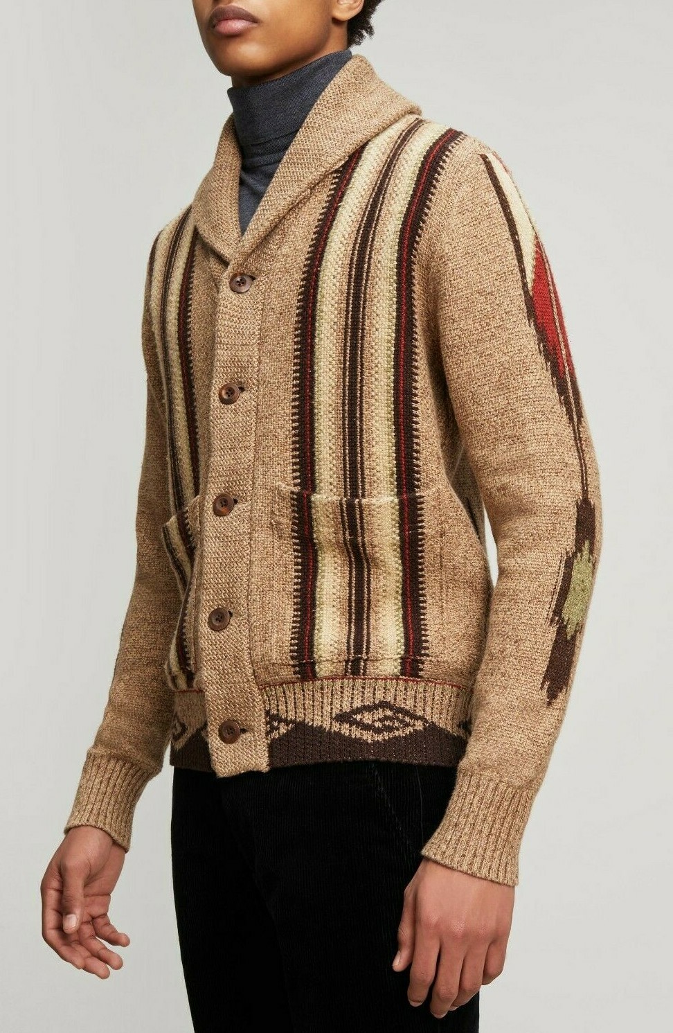 森の雑貨屋さん 【名作】RRL Intarsia-Knit Shawl Cardigan XL - 通販
