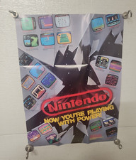 NINTENDO NOW YOU'RE PLAYING WITH POWER POSTER INSERT POSTER ONLY NO GAME   ..