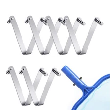 3Pcs Pool Brush Clip V-Shaped Clip, Pool Pole Clips Pool Hooks for Poles
