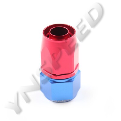 US SHIP Aluminum -20AN AN20 Straight Hose End Swivel Fitting Adapter Red/Blue