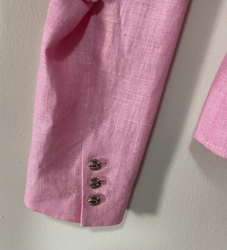 Gianni Versace Versus Linen Suit Jacket Button size 40 Pink Women - Picture 4 of 8
