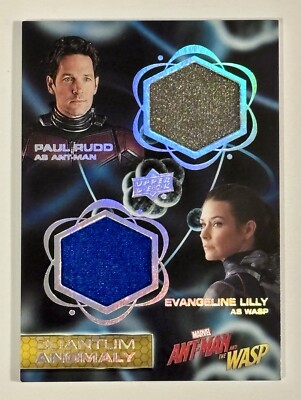 2018 Upper Deck Marvel Quantum Anomaly Wasp Lilly Ant-Man Rudd Dual Costume Card