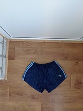 VINTAGE ADIDAS BLUE SHORTS 80S SZ M RUNNING WEST GERMANY NYLON 70S SPRINTER