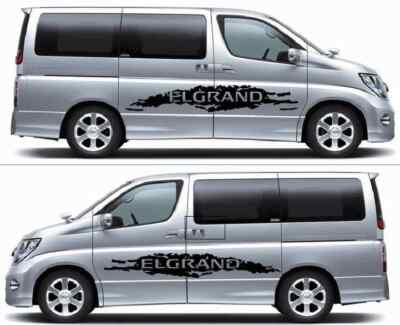 Nissan Elgrand Side Door Graphics Rear Decals Any Colour Stickers Both Side