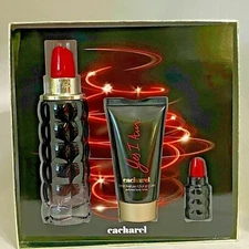 Yes I Am Cacharel 3PCs women set, 2.5 + 0.16 + 1.7 oz Body Lotion,New,Authenitic