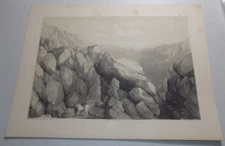 1842 Antique Print  / CHAOS, PASS OF CAVARNIE, FRENCH PYRENEES