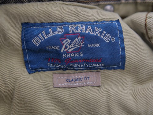 Jeans Bill's Khakis 5 tasche uomo 32x32 grigio denim vestibilità classica made in USA - Foto 11 di 12