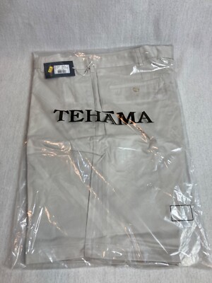 Tehama Men's Golf Shorts Size 32 Sand 100% Cotton NEW