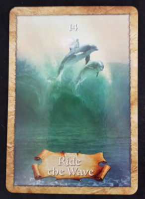 The Enchanted Map Oracle Card #14 Ride The Wave Card