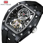 MINI FOCUS Men Mechanical Watch Automatic Hollow Out Male Rectangle Wristwatch