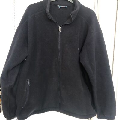 North Cape Herren groß Fleece blau bis 50'' Brust Reißverschluss vorne & Taschen