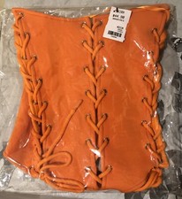 Akira Orange Lace Up Bustier - Size M - New w/ Tags