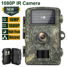 Trail Camera 1080P Hunting Outdoor Wildlife 16MP Scouting Cam Night Vision 2024