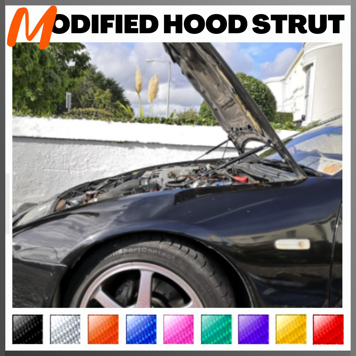 Hood Struts For Nissan 300ZX Z32 1990-1996 Gas Dampers Shocks Lift