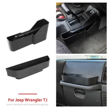 2pcs Car Gear Shift & Co-ploit Storage Box Tray Kit for Jeep Wrangler TJ 1997-06