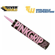 Everbuild PinkGrip Fill Grab Grip Adhesive Gap Filling Tube Silicone Sealant
