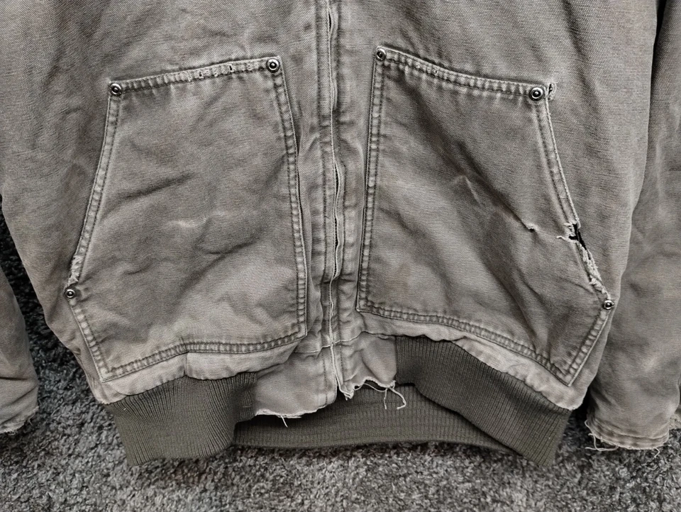 Jaqueta de Lona Masculina Antiga Lakin McKey Trading LT Grande Alta Marrom Forrada com Capuz CHAVE - Imagem 3 de 4