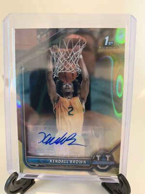 Kendall Brown 2021-22 Bowman University Gold Lava Refractor Auto (#/50) rookie